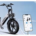Miniatyrbild 2 av 6: ONESPORT OT08 pro elcykel 48V 500W 18A 45HP/H 190HP 20" breda däck Lätt att flytta och parkera. Vit