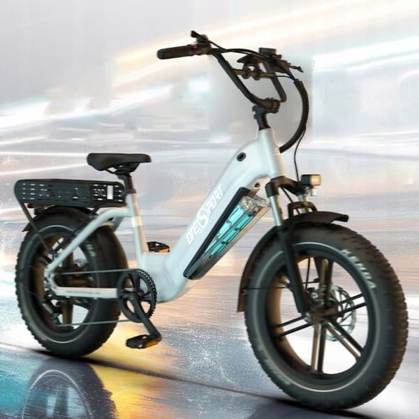 VÄLDSCYKEL ONESPORT OT08 500W 25KM/H 48V18A 90KM 20"*4.0 Däck Pendlarvänlig Vit
