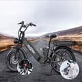 Miniatyrbild 5 av 5: ONESPORT EL CYCLE ELECTRIC OT08 pro 500W 48V18A 45KM/H 190KM 20" FAT DÄCK Lätt att transportera och parkera. Svart färg