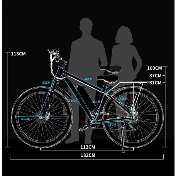Elcykel DUOTTS C29 1000W 48V 15AH 55KM/H 29" Shimano 21 Z APP Praktisk för att resa, parkera