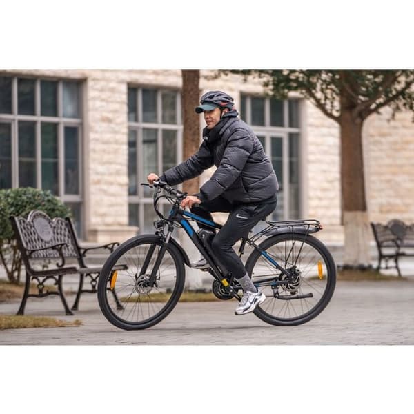 DUOTTS C29 48V 30Ah 55KM/H 29'' Shimano21 växellåda med apparater Två batterier Lätt att resa och parkera Blå Svart