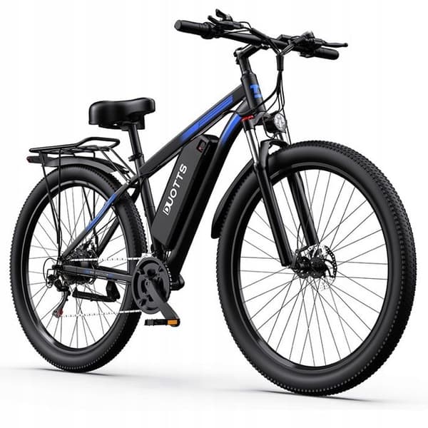 DUOTTS C29 48V 30Ah 55KM/H 29'' Shimano21 växellåda med apparater Två batterier Lätt att resa och parkera Blå Svart
