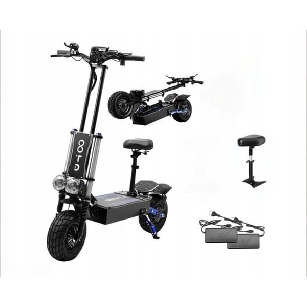 Elektrisk cykel OOTD D99 Dual Motor 6000W 85KM/H 120KM 60V40AH NFC Praktisk för att resa och parkera Svart