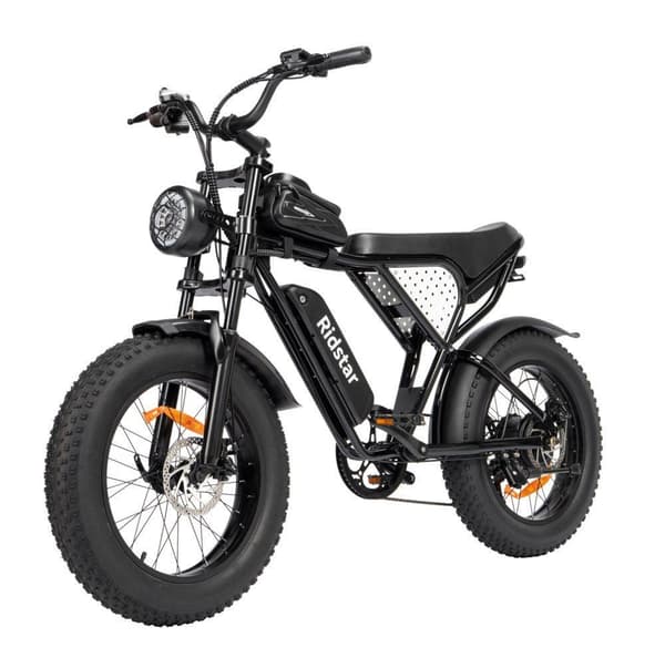 Ridstar Q20 mini elcykel 1000W, 48V 15Ah batteri, 20"*4.0 fettdäck, max räckvidd 80 km, Shimano 7-växlad,stötdämpare framgaffel
