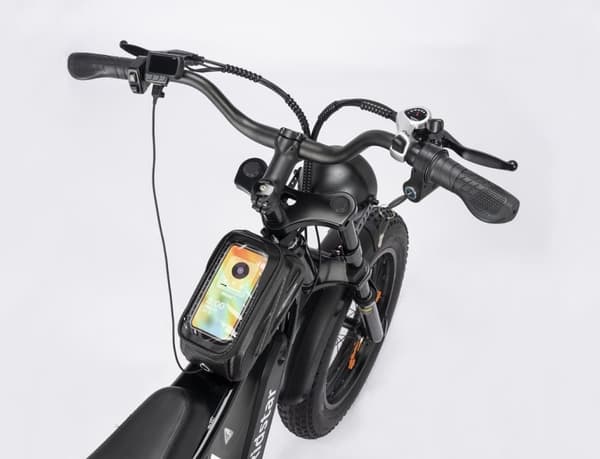 Ridstar Q20 mini elcykel 1000W, 48V 15Ah batteri, 20"*4.0 fettdäck, max räckvidd 80 km, Shimano 7-växlad,stötdämpare framgaffel