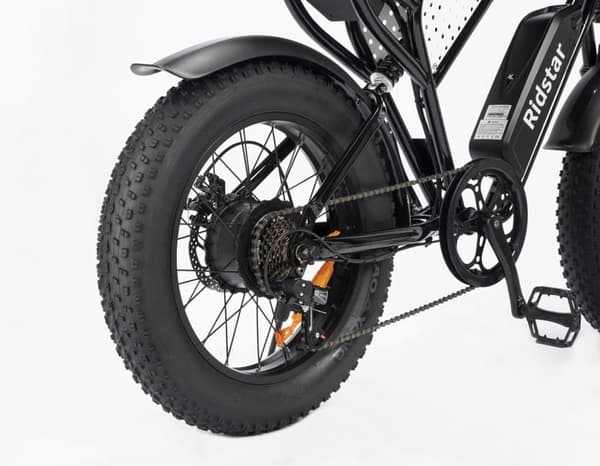 Ridstar Q20 mini elcykel 1000W, 48V 15Ah batteri, 20"*4.0 fettdäck, max räckvidd 80 km, Shimano 7-växlad,stötdämpare framgaffel