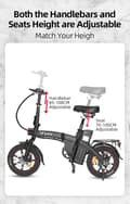Miniatyrbild 7 av 11: DYU A5 48V 350W Hopfällbar Elscooter | 45 km Räckvidd & Ultrakompakt Design - Idealisk Elcykel för Stadspendling