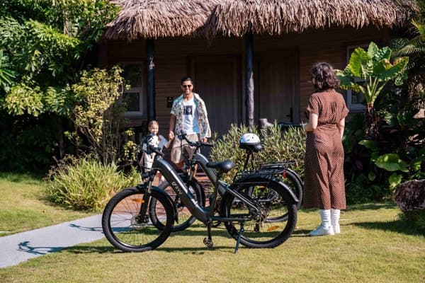 DYU C1 350W Elcykel | 55 km räckvidd och 26" allroaddäck - Högpresterande pendlings-elcykel med dubbla skivbromsar