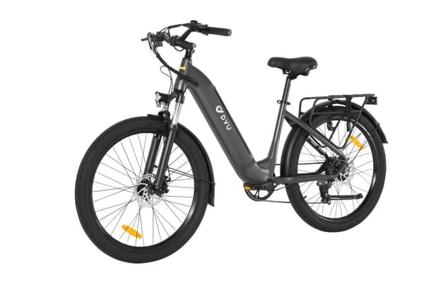 DYU C1 350W Elcykel | 55 km räckvidd och 26" allroaddäck - Högpresterande pendlings-elcykel med dubbla skivbromsar
