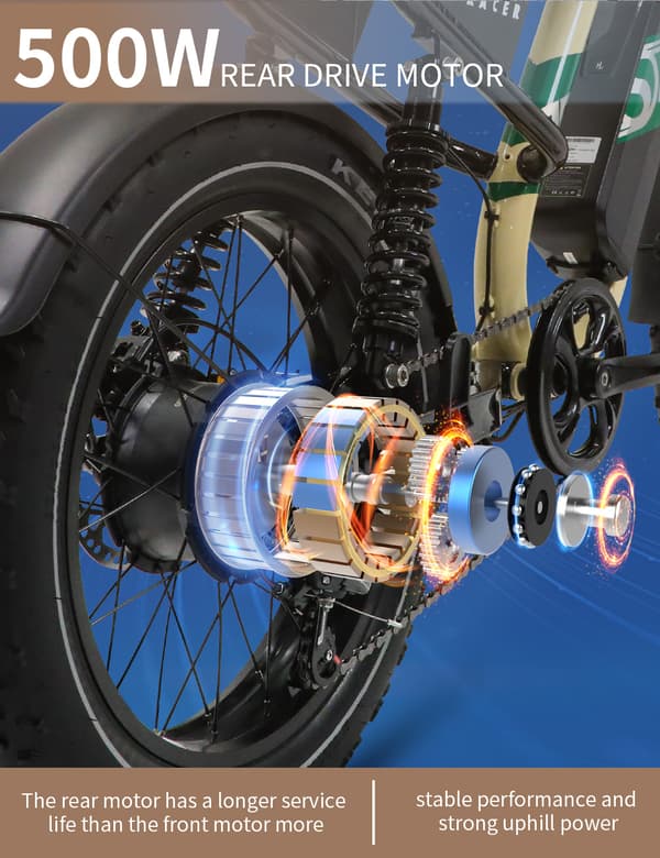 ONESPORT W66 500W motor, 13,5AH batteri, 20*4,0 tum däck, 100 km räckvidd, 25 km/h hastighet, elcykel