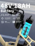 Miniatyrbillede 8 af 11: Elektrisk trehjulet cykel til last ONESPORT OT30 Pro, 500W 48V 18Ah, understøtter app