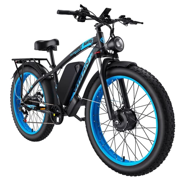 Sähköpyörä Vitilan H5, kaksoismoottori 2000 W, 52 V 25 Ah irrotettava akku, paksut renkaat