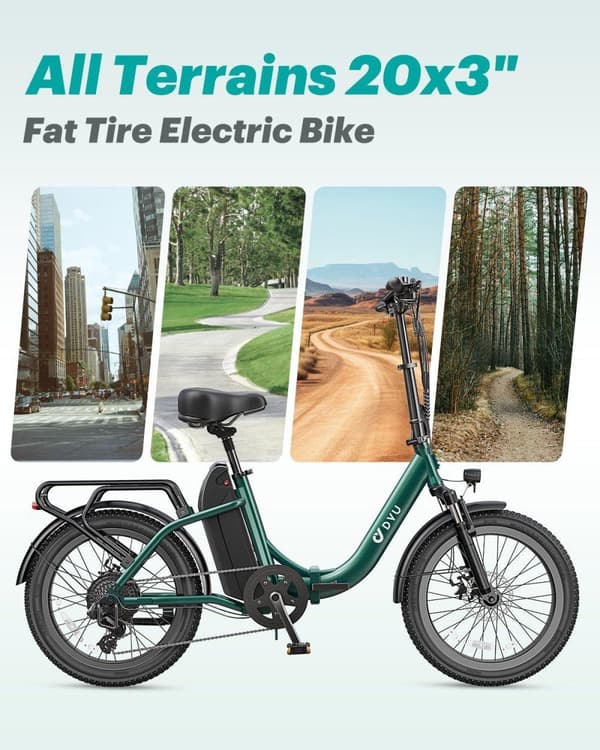 DYU C9 750W Hopfällbar Elscooter | 82 Mile Räckvidd, IP54 Vattentät - Högt Vridmoment Pendlar-E-Bike med Hydrauliska Bromsar