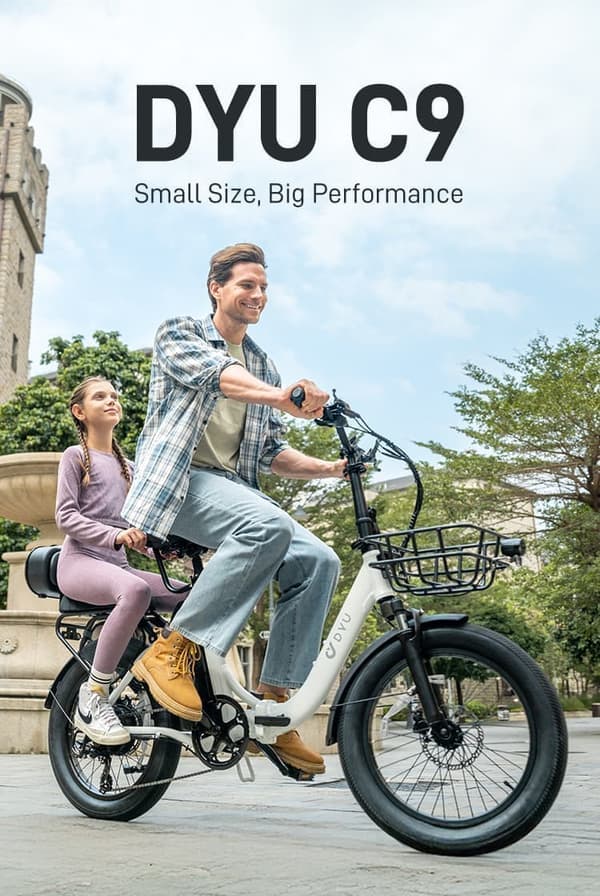 DYU C9 750W Hopfällbar Elscooter | 82 Mile Räckvidd, IP54 Vattentät - Högt Vridmoment Pendlar-E-Bike med Hydrauliska Bromsar