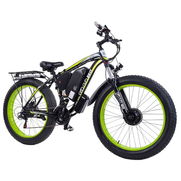 GOGOBEST GF700 26" sähkömaastopyörä, jossa on kaksi 500 W:n moottoria ja SHIMANO 27-vaihteinen vaihteisto