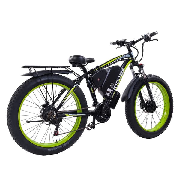 GOGOBEST GF700 26" sähkömaastopyörä, jossa on kaksi 500 W:n moottoria ja SHIMANO 27-vaihteinen vaihteisto