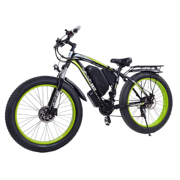 GOGOBEST GF700 26" sähkömaastopyörä, jossa on kaksi 500 W:n moottoria ja SHIMANO 27-vaihteinen vaihteisto