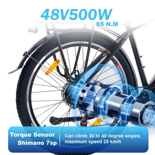 Sähköpyörä TTGO M310, 27,5", 500W 48V 15Ah, maastoajoon