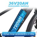 Pikkukuva 7 / 11: Sähköpyörä TTGO M300, 250 W vääntömomenttianturilla, 36 V 20 Ah, 27,5" työmatkoille ja vapaa-ajalle