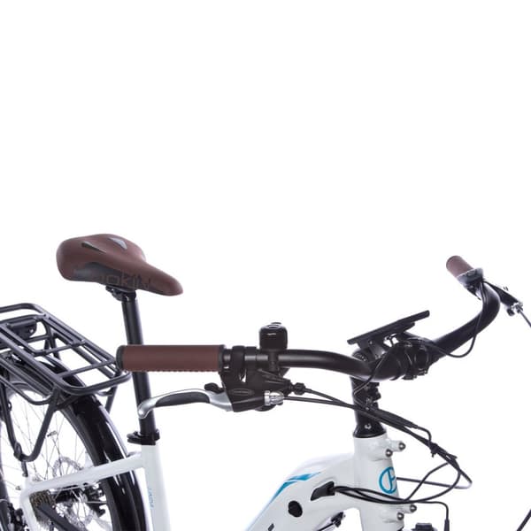 Kaupunkisähköpyörä JOBOBIKE Linda, 250 W keskimoottori, 36 V 14 Ah, naisille, valkoinen