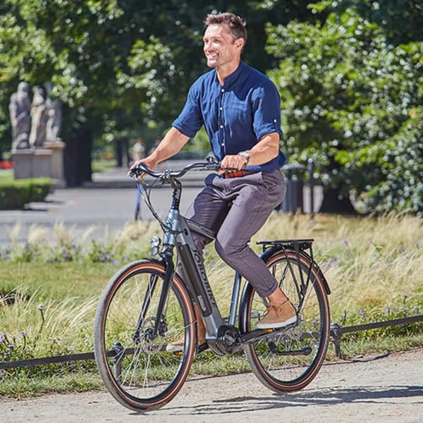 Herre elcykel JOBOBIKE Henry, 28", 250W Bafang mellemmotor, 36V 14Ah, grå