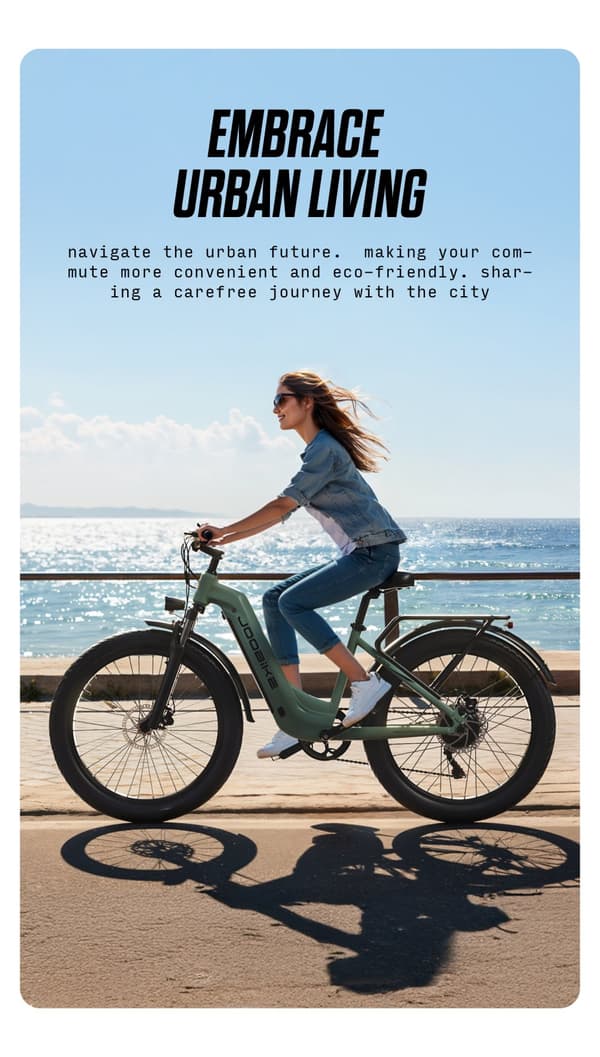 JOOBIKE J001 elcykel: 1000W motor, 90 km rækkevidde, off-road og pendler elcykel med Shimano 7-trins gear og LCD-skærm
