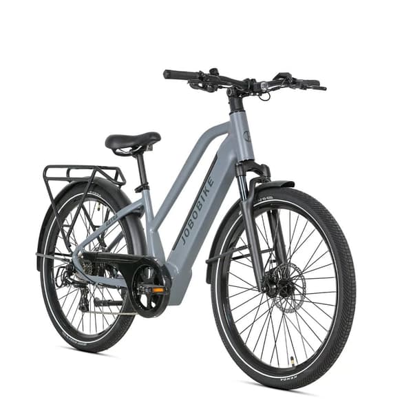 Sähkövaelluspyörä JOBOBIKE Astra, 250W 36V 15Ah, Shimano 8S, Bluetooth-tuki, harmaa