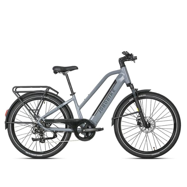 Sähkövaelluspyörä JOBOBIKE Astra, 250W 36V 15Ah, Shimano 8S, Bluetooth-tuki, harmaa