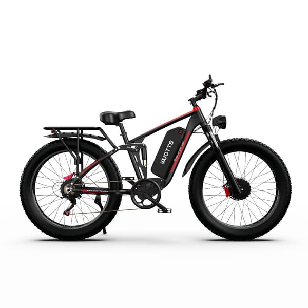 DUOTTS S26 2*750W motor, 20AH batteri, 120 km räckvidd, SHIMANO 7-växlad, hydrauliska skivbromsar, elcykel