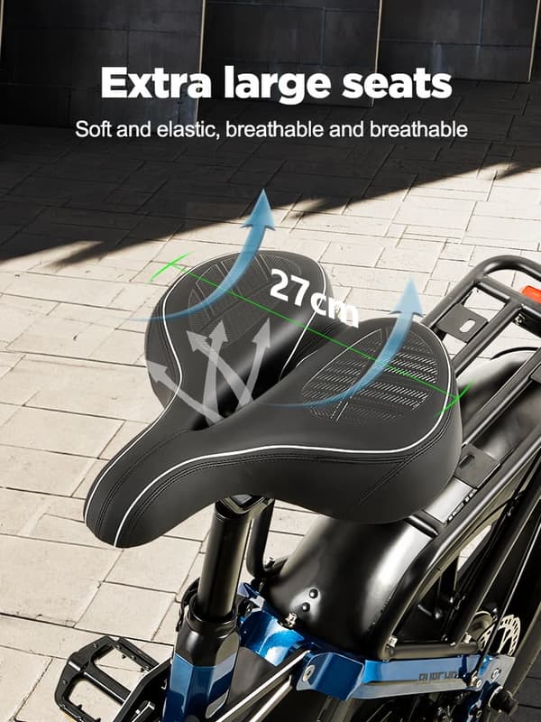 BURCHDA AZ20 - 2025 Fashion Urban Elcykel 20AH batteri, 80 km räckvidd, 1000W motor, 45 km/h hastighet, hydrauliska bromsar, SHIMANO 7-växlad