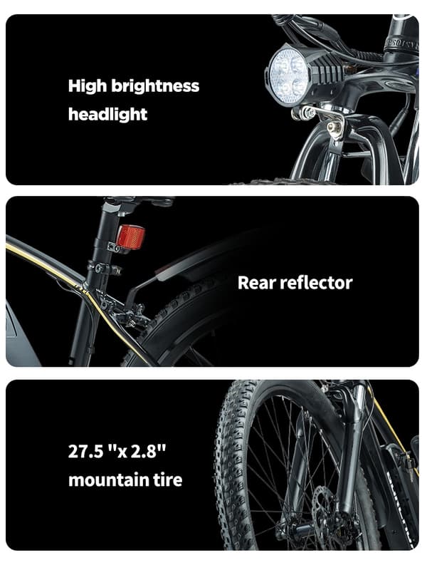 BURCHDA RX60 elcykel 15AH batteri, 800W motor, 70 km räckvidd, 45 km/h hastighet, SHIMANO 21 växlar, IP56 vattentäthetsklassning