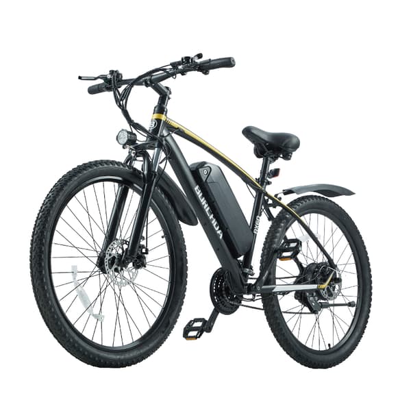 BURCHDA RX60 elcykel 15AH batteri, 800W motor, 70 km räckvidd, 45 km/h hastighet, SHIMANO 21 växlar, IP56 vattentäthetsklassning Svart och gult