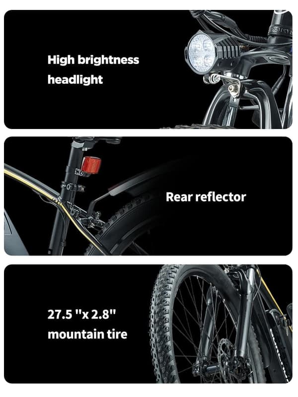 BURCHDA RX60 elcykel 15AH batteri, 800W motor, 45 km/h hastighet, 70 km räckvidd, SHIMANO 21 växlar, IP56 vattentäthetsklassning