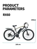 Miniatyrbild 10 av 11: BURCHDA RX60 elcykel 15AH batteri, 800W motor, 45 km/h hastighet, 70 km räckvidd, SHIMANO 21 växlar, IP56 vattentäthetsklassning