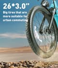 Miniatyrbild 9 av 11: BURCHDA AZ26 elcykel 20AH batteri, 1000W motor, 80km räckvidd, 45km/h hastighet, SHIMANO 7-växlad