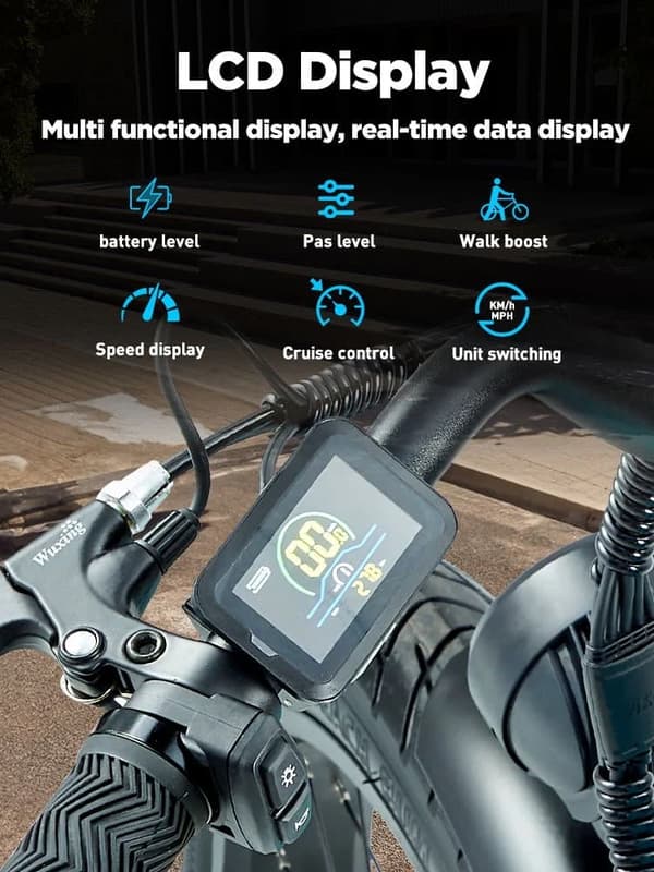 BURCHDA AZ26 elcykel 20AH batteri, 80km räckvidd, 1000W motor, 45km/h hastighet, SHIMANO 7-växlad