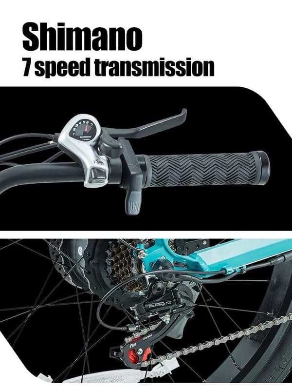 BURCHDA AZ26 elcykel 20AH batteri, 80km räckvidd, 1000W motor, 45km/h hastighet, SHIMANO 7-växlad