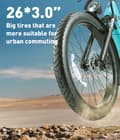 Miniatyrbild 9 av 11: BURCHDA AZ26 elcykel 20AH batteri, 80km räckvidd, 1000W motor, 45km/h hastighet, SHIMANO 7-växlad