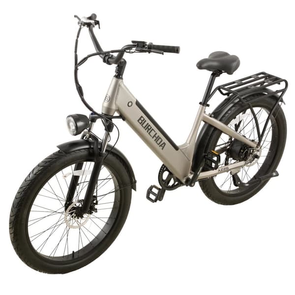 BURCHDA AZ26 elcykel 20AH batteri, 80km räckvidd, 1000W motor, 45km/h hastighet, SHIMANO 7-växlad Grå