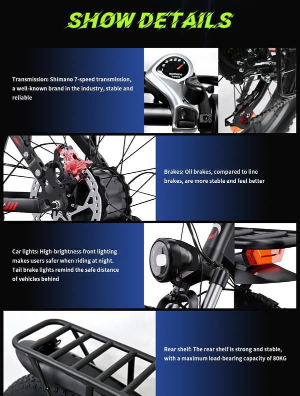 DUOTTS S26 elektrisk cykel 26", 750W*2 dobbelte motorer, 48V20AH Samsung-batteri, rækkevidde 40-120 km, Shimano 7-trins, tre køretilstande