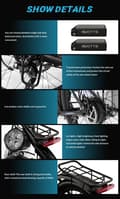 Miniatyrbild 11 av 11: DUOTTS C29 elcykel: 750 W motor, 48 V 15 Ah batteri, terräng, för vuxna, IPX5, räckvidd 50–100 km, 29" däck, 29" aluminiumram