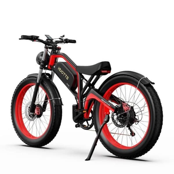Elcykel Duotts N26 - Motor 750W*2 Batteri 48V20Ah Räckvidd 60KM Skivbromsar - Svart Röd