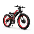 Miniatyrbild 2 av 4: Elcykel Duotts N26 - Motor 750W*2 Batteri 48V20Ah Räckvidd 60KM Skivbromsar - Svart Röd