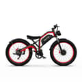 Miniatyrbild 1 av 4: Elcykel Duotts N26 - Motor 750W*2 Batteri 48V20Ah Räckvidd 60KM Skivbromsar - Svart Röd