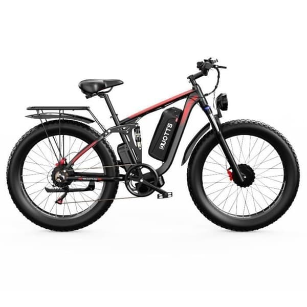 Vélo Elektrisk DUOTTS S26 750W * 2 Motor 26*4.0in Uppblåsbara Däck 48V 19.2Ah LG Batteri 120km Port