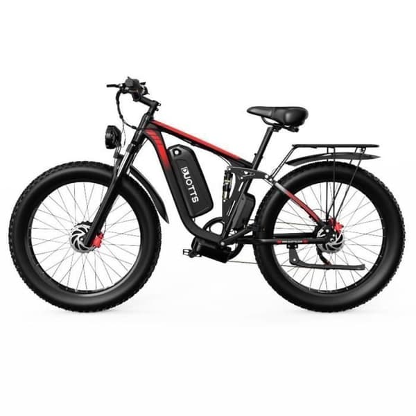 Vélo Elektrisk DUOTTS S26 750W * 2 Motor 26*4.0in Uppblåsbara Däck 48V 19.2Ah LG Batteri 120km Port