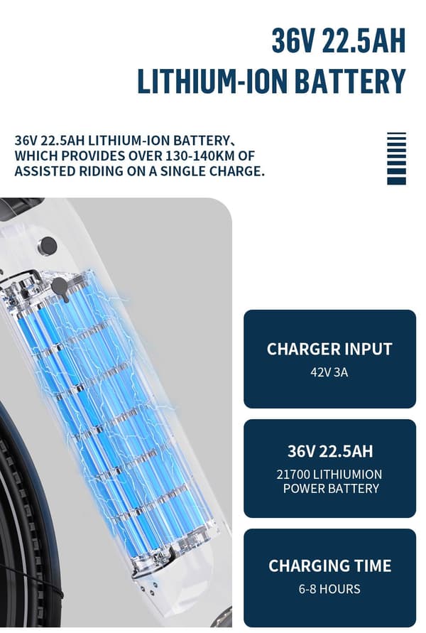 Onesport OT05 PRO elcykel: 250W momentsensor, 36V 22.5AH batteri, 130–140 km rækkevidde, letvægtsdesign, 29 kg, hydrauliske bremser, 2025