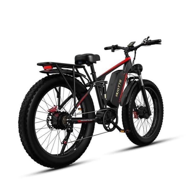 Växlar EL-Cykel DUOTTS S26 - Dubbelmotor 750W*2 - 48V/20Ah Samsung Batteri - 7 växlar SHIMANO - Hjul 26*4.0'' + cykelväska