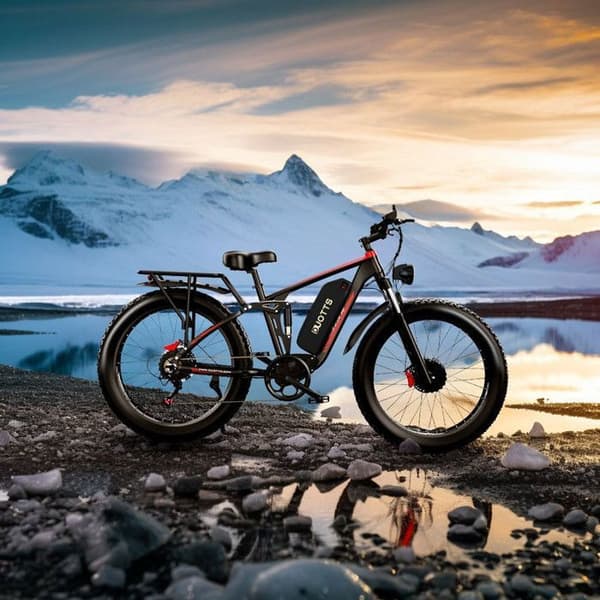 Växlar EL-Cykel DUOTTS S26 - Dubbelmotor 750W*2 - 48V/20Ah Samsung Batteri - 7 växlar SHIMANO - Hjul 26*4.0'' + cykelväska