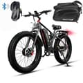 Miniatyrbild 1 av 6: Växlar EL-Cykel DUOTTS S26 - Dubbelmotor 750W*2 - 48V/20Ah Samsung Batteri - 7 växlar SHIMANO - Hjul 26*4.0'' + cykelväska